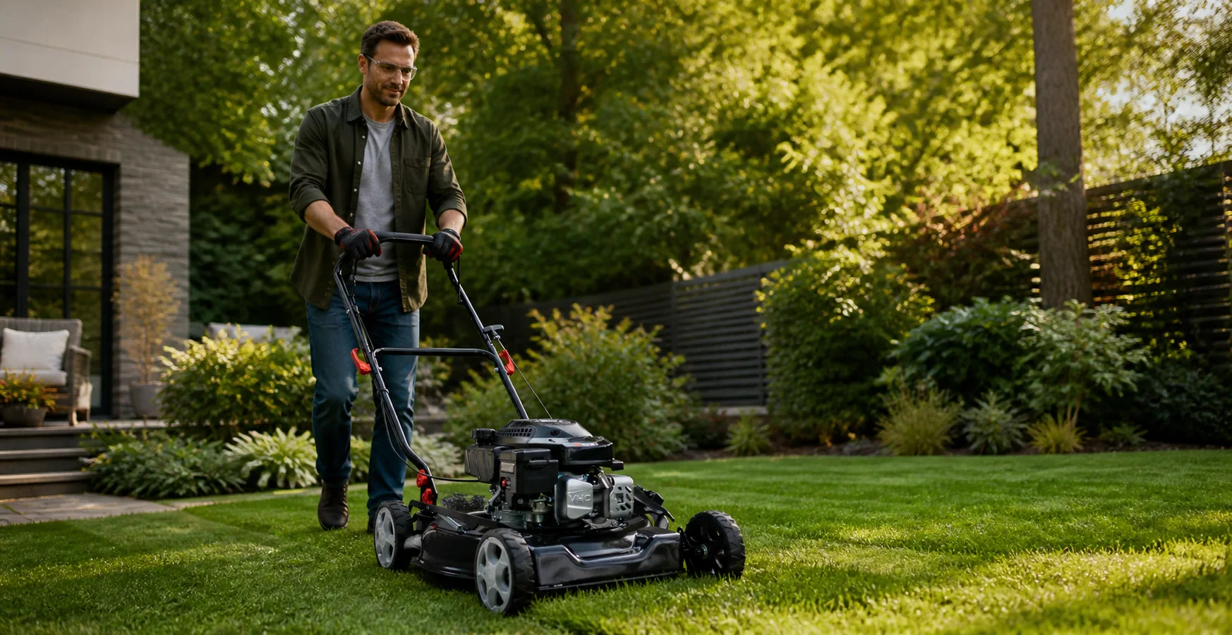 GartenXL lawn mower in use